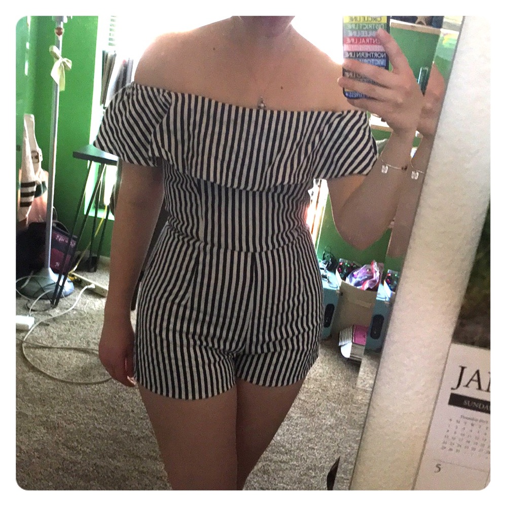 Sugar Lips Striped Pin-up Beach Romper